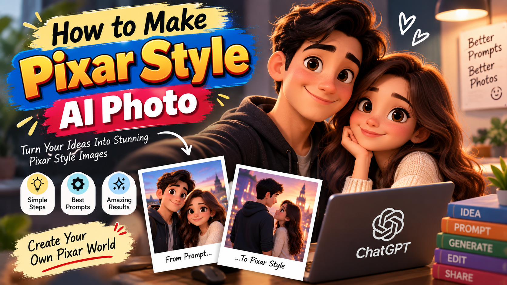 How to Make Pixar Style AI Photos
